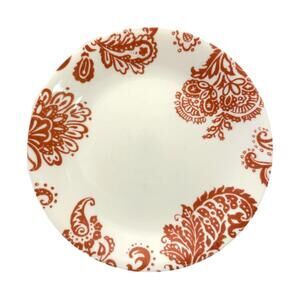 Vintage Corelle Red Paisley 8.5” Luncheon Plate